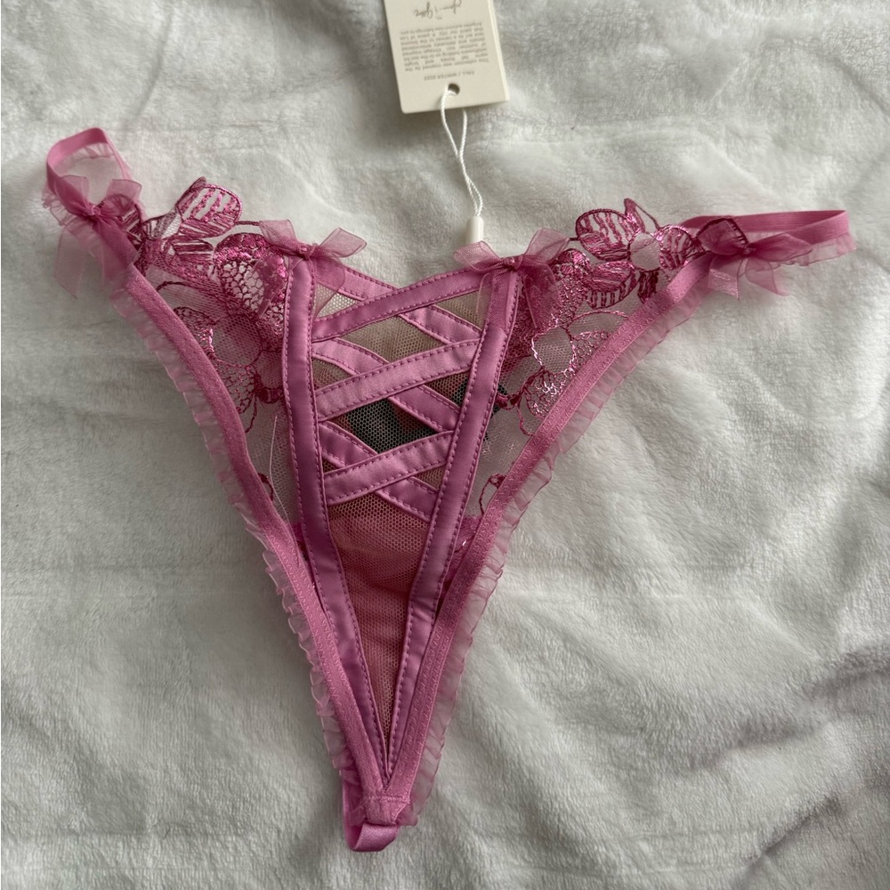 NWT For Love and Lemons Pink Lace Panty